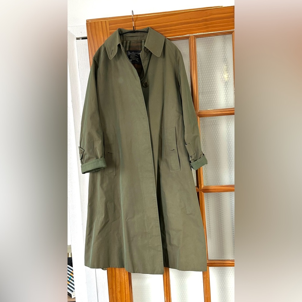 BURBERRY Vintage Overcoat Sage Green Small